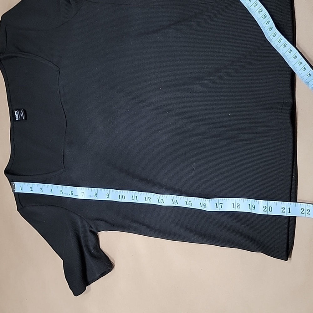 Dazy Size L Black, Ribbed, Square Neck Top. - Picture 7 of 9